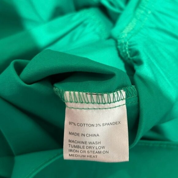 Cynthia Rowley Kasbah Cotton Poplin Balloon Sleeve Tie Neck Tiered Mini Tent Dre - Picture 6 of 6